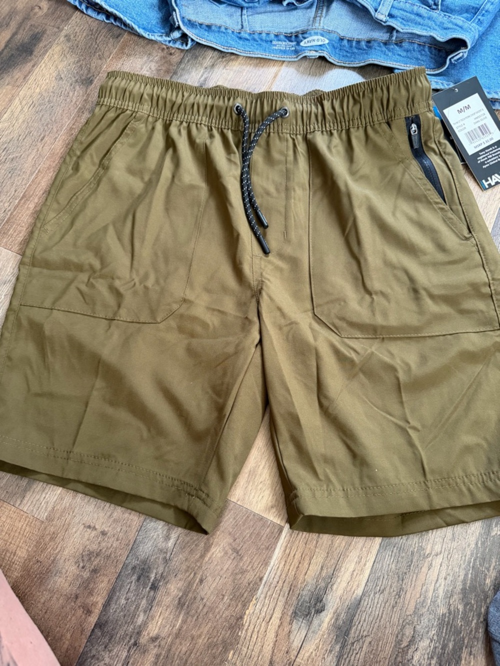 Tony Hawk Olive Drawstring Athletic Shorts